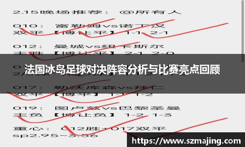 法国冰岛足球对决阵容分析与比赛亮点回顾