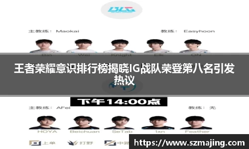 王者荣耀意识排行榜揭晓IG战队荣登第八名引发热议